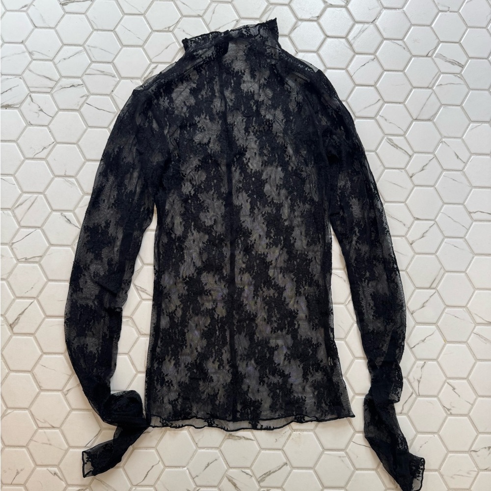 Free people lace top black small